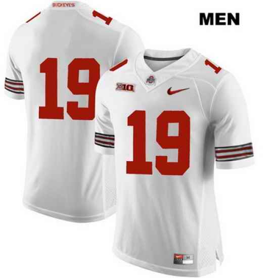 Chris Olave Ohio State Buckeyes Authentic Mens Stitched  19 Nike White College Football Jersey Without Name Jersey
